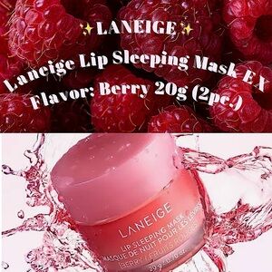 🍓LANEIGE - 2PC BUNDLE - Lip Sleeping Mask EX - Berry 20g (2pc) 🍓NEW/SEALED